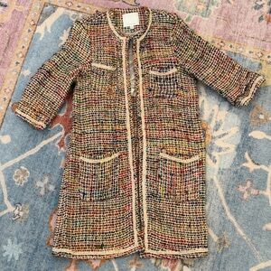 Anthropologie ett:twa Multicolor Woven Jacket Size Medium